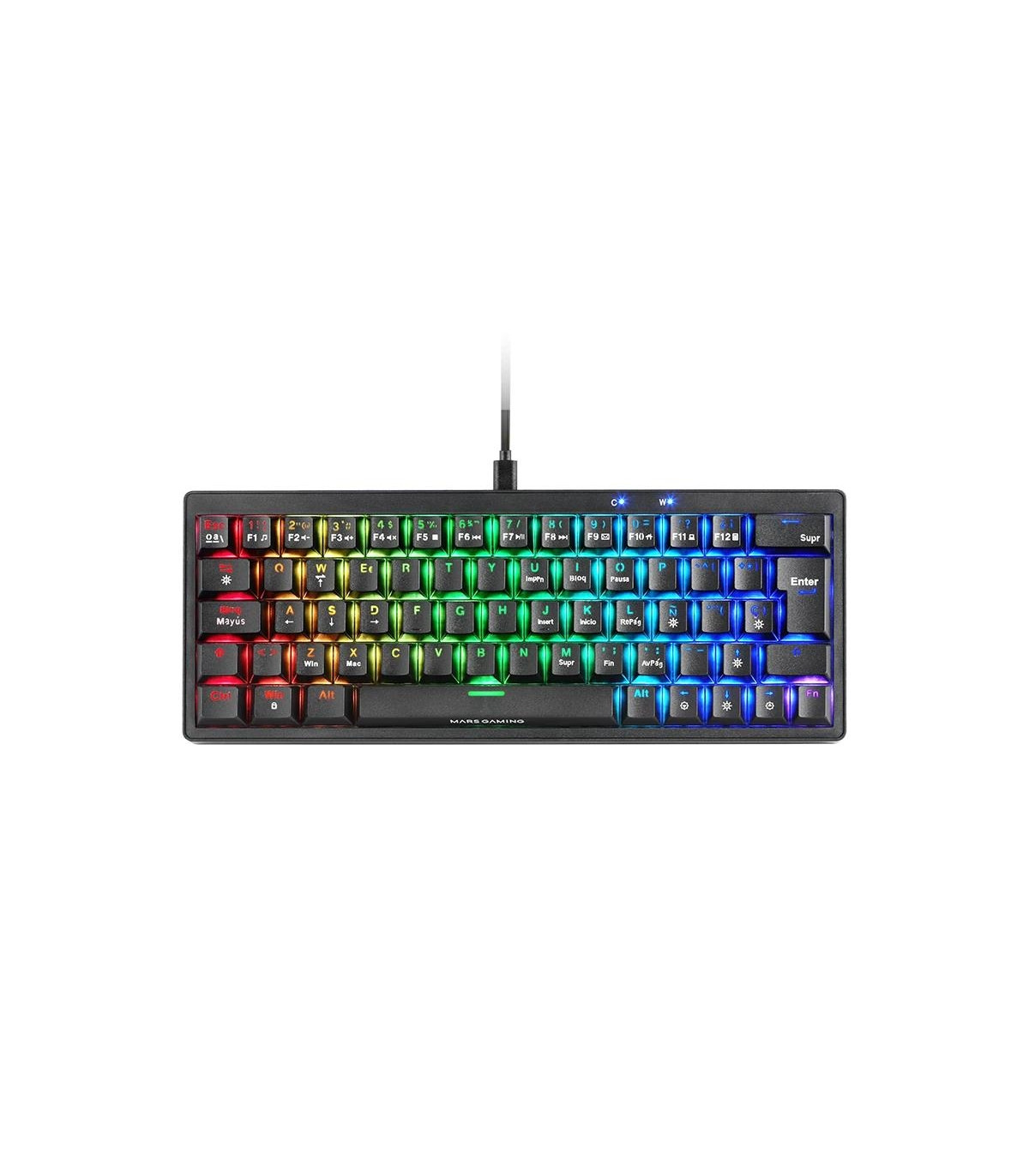 MARS GAMING TECLADO MECÁNICO RGB COMPACTO 60%