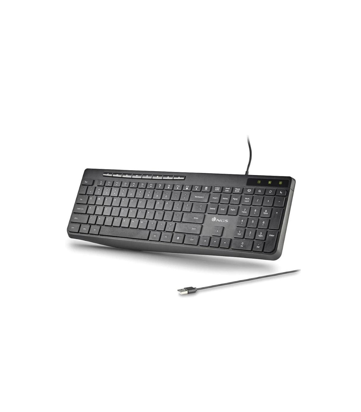 NGS Teclado USB SPECTRA Ultra Slim Silen. USB-A