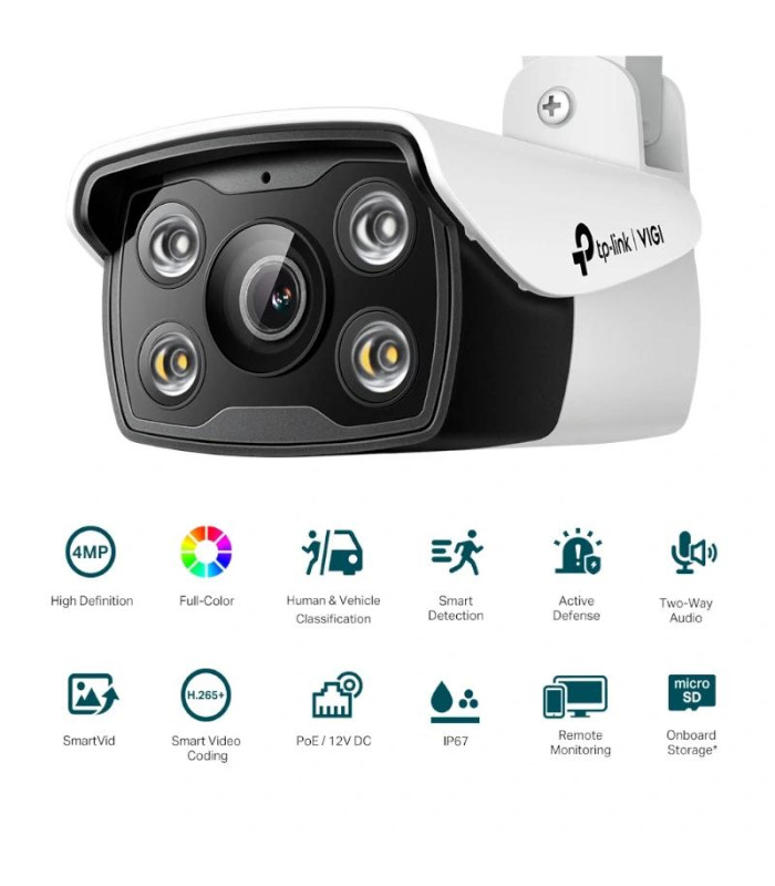 VIGI Cámara IP Bullet C340 4MP Plástico Full-Color