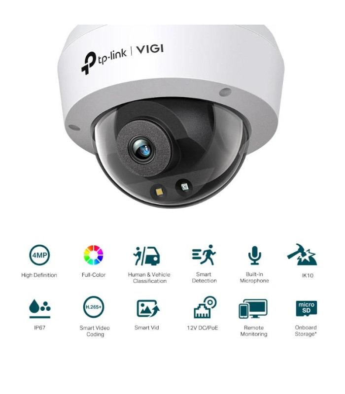 VIGI Cámara IP Domo C240 4MP Plást Full-Color 2.8m