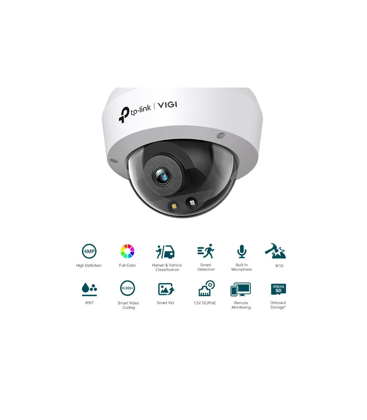 VIGI Cámara IP Domo C240 4MP Plást Full-Color 4mm