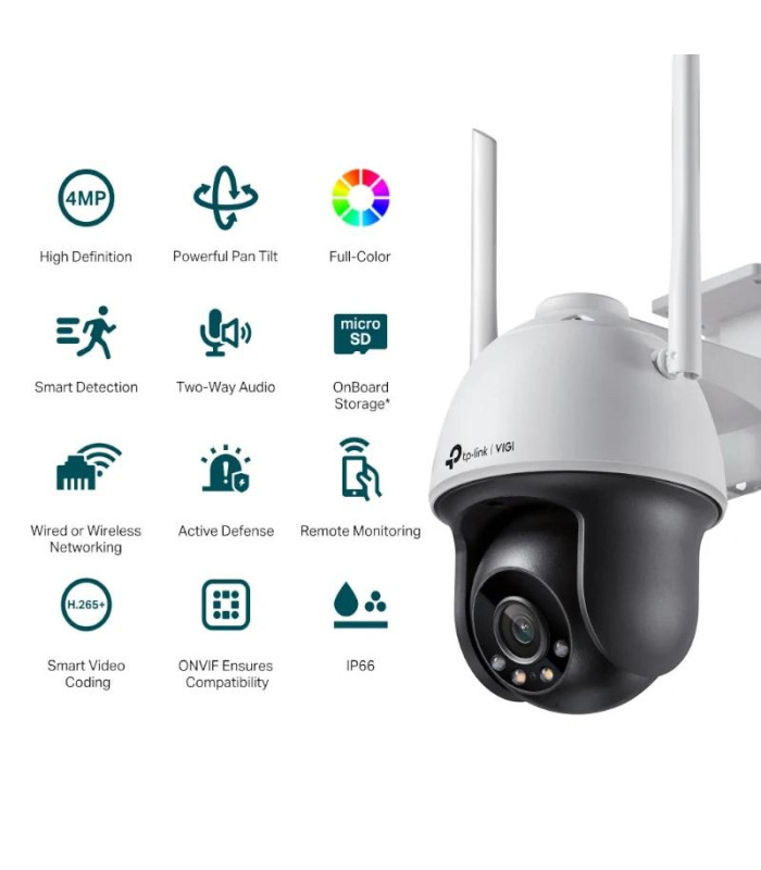 VIGI Cámara IP PT C540-W 4MP Plástico FColor Wi-Fi