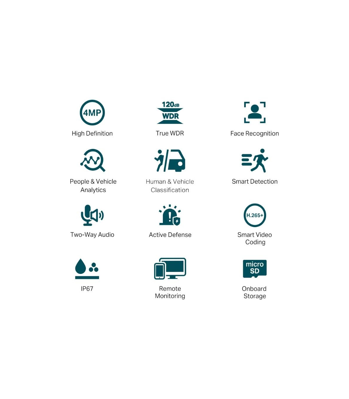 VIGI Cámara IP Bullet C340S 4MP Plástico Full-Colo