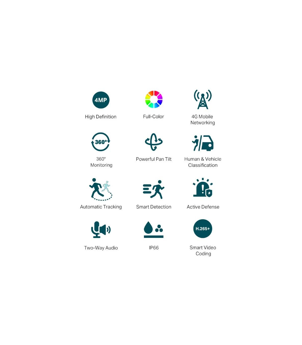 VIGI Cámara IP PT C540-4G 4MP Plástico Full-Color