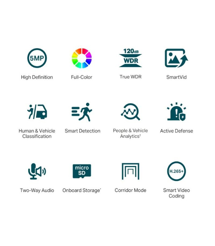 VIGI Cámara IP Turret C450 5MP Plástico Full-Color