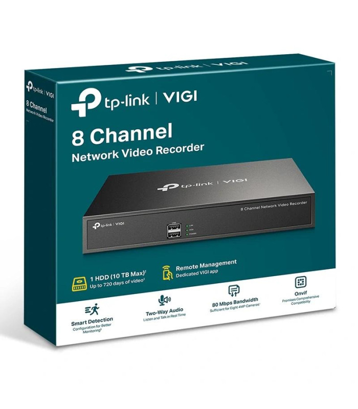 VIGI Grabador IP NVR1008H Rack 01 HDD 08 Canales