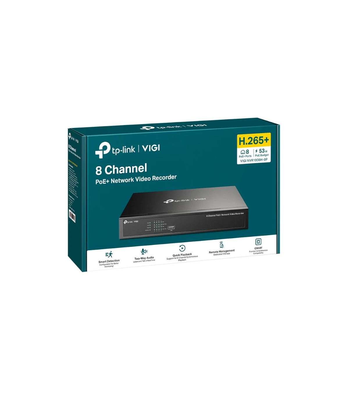 VIGI NVR1008H-8P Grabador IP Rack 01 HDD 08 C