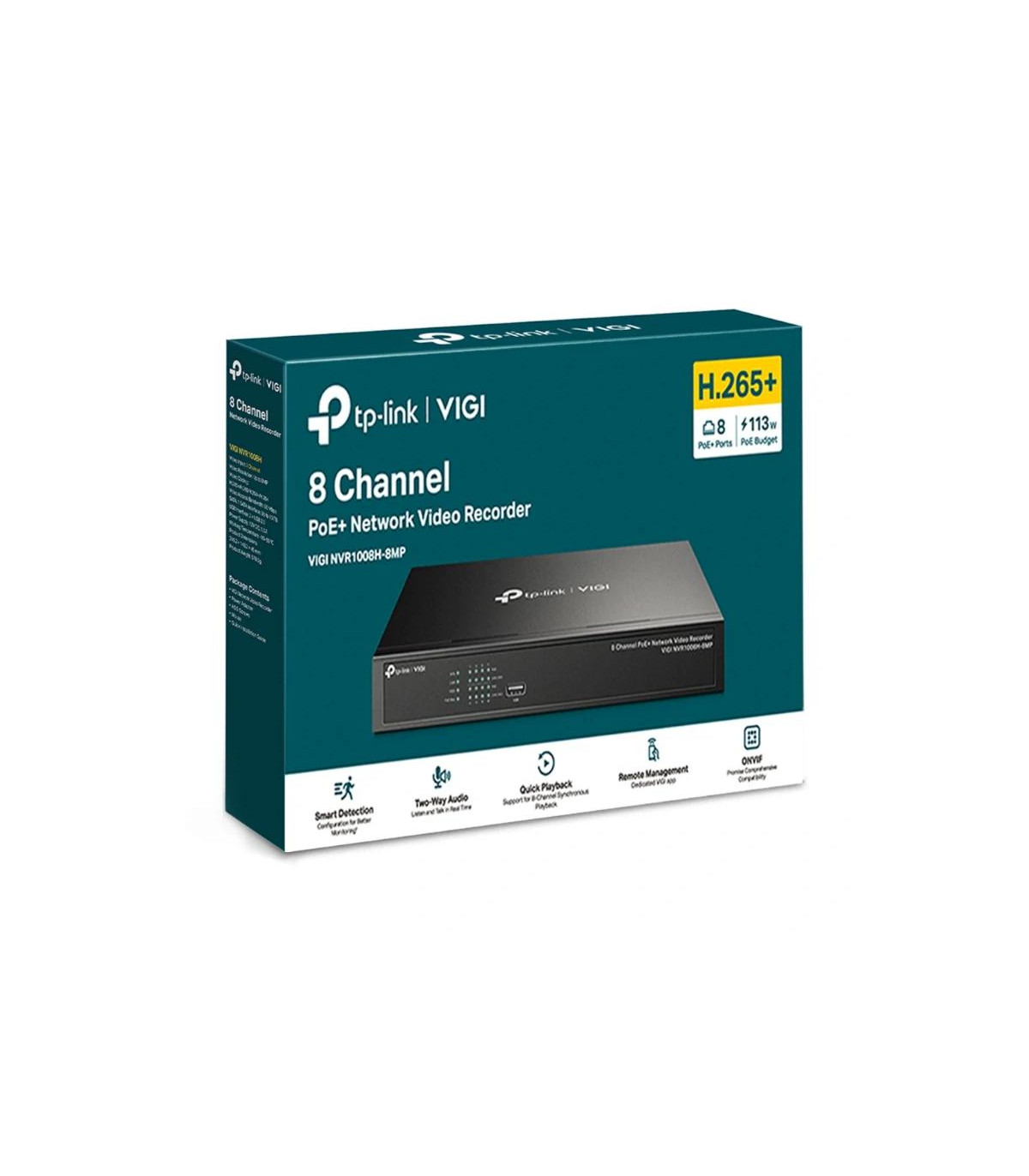 VIGI Grabador IP NVR1008H-8MP Rack 01 HDD 08 C PoE