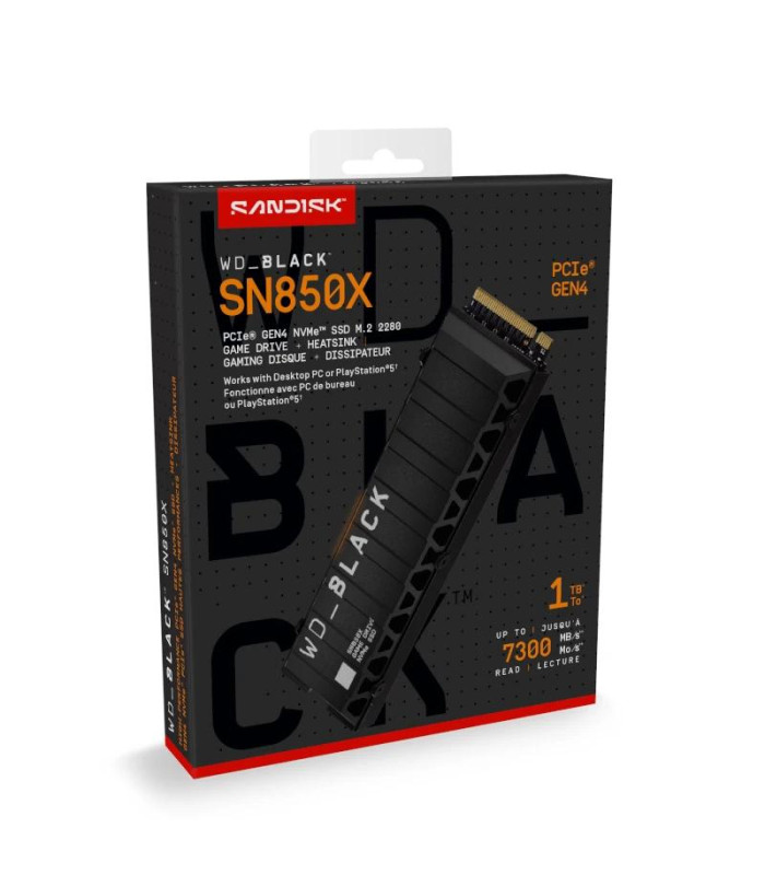 WD Black SN850X WDS100T2X0E SSD 1TB PCIe Gen4 NVMe