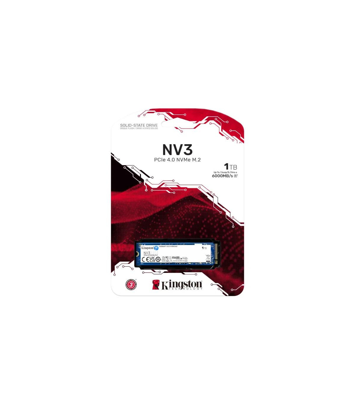 Kingston NV3 SSD 1TB PCIe NVMe Gen 4.0