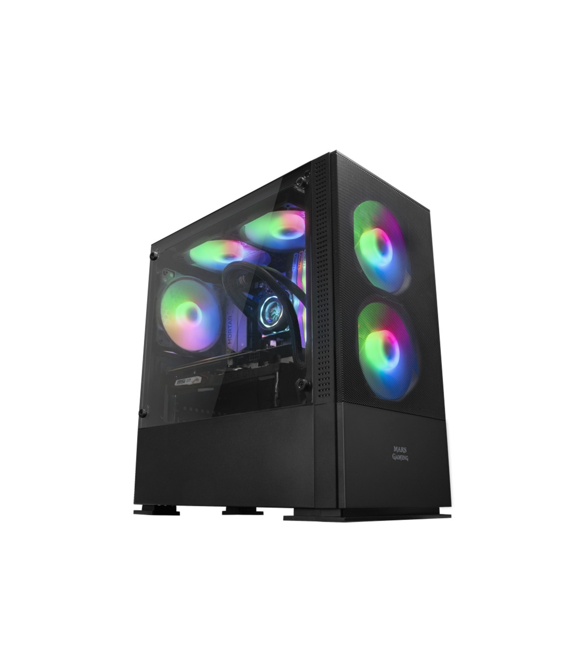 Mars Gaming Caja MCZ PREMIUM M-ATX 2X FRGB Negra