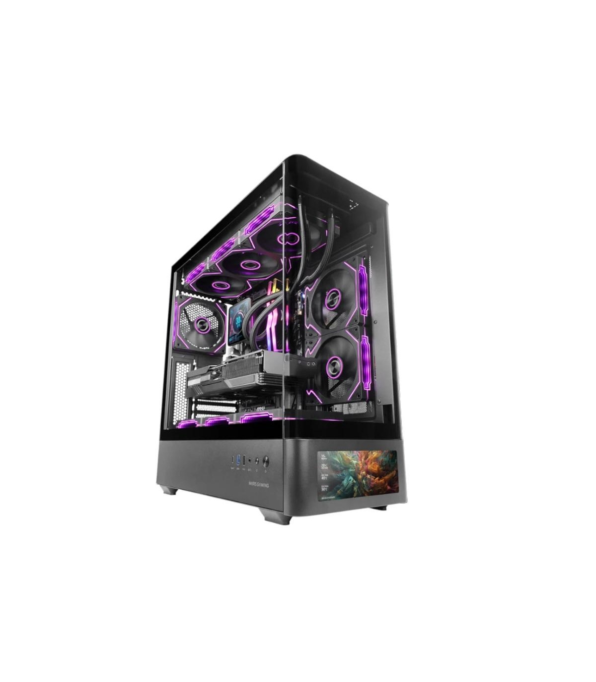 MARS GAMING Caja ATX Pantalla IPS 7,2"