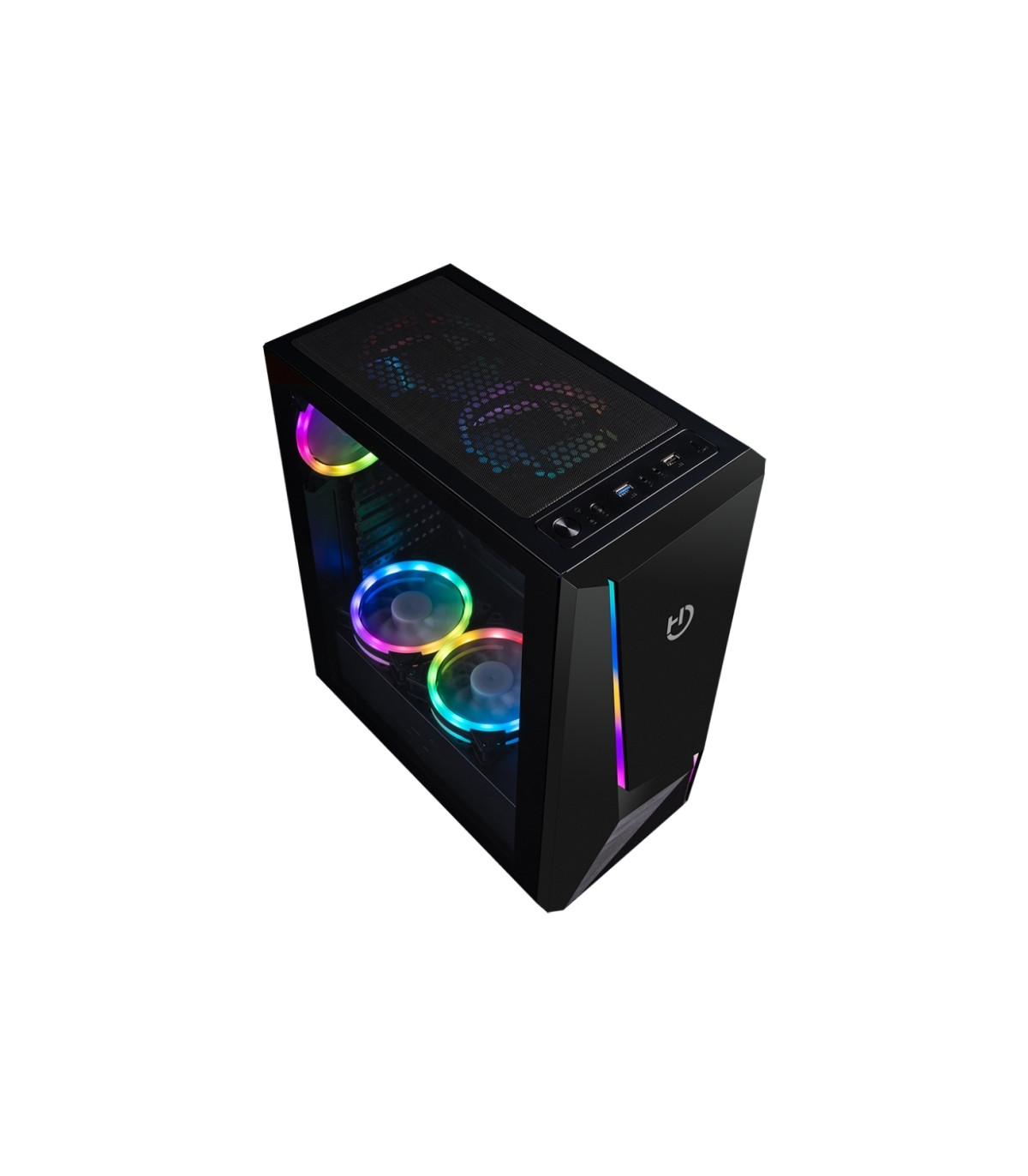 Hiditec Semitorre V20 PRO ARGB CRISTAL TEMPLADO