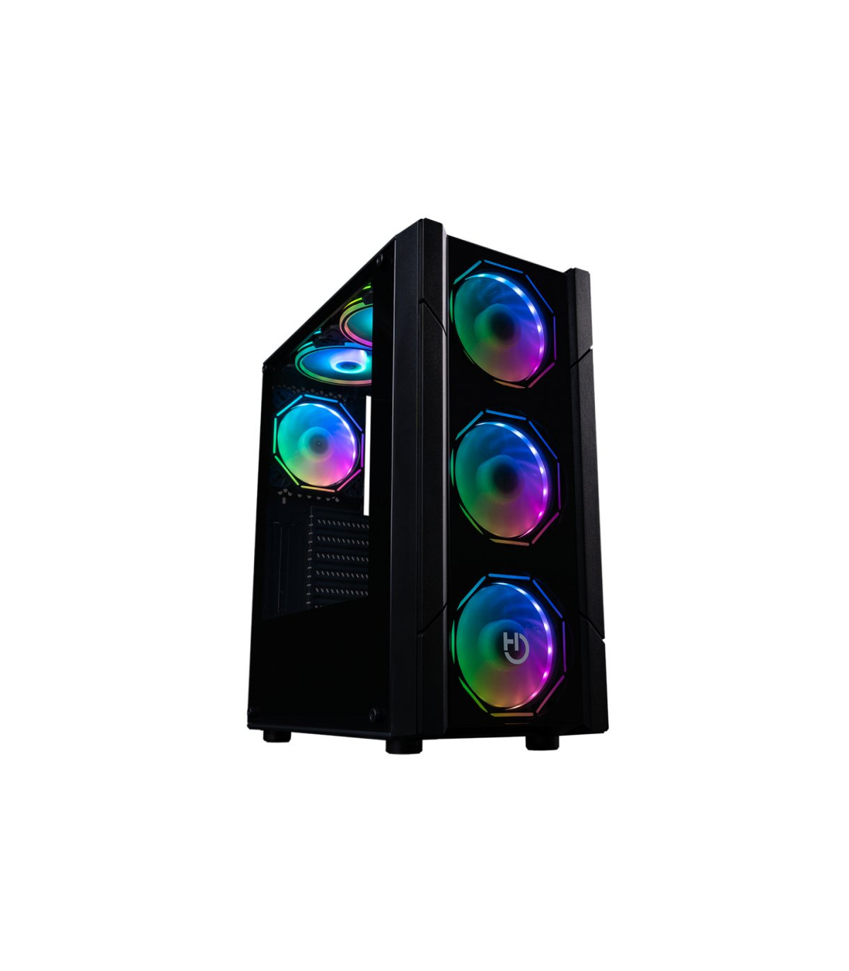 Hiditec Semitorre V30 PRO ARGB CRISTAL TEMPLADO