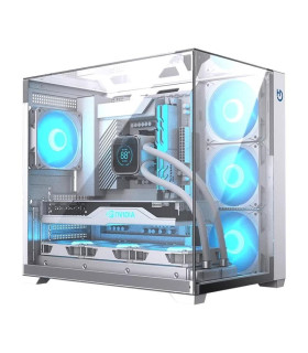 Hiditec Caja ATX Gaming Sky White USB 3.1 TYPE-C