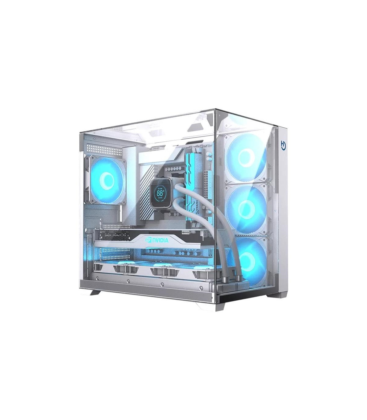 Hiditec Caja ATX Gaming Sky White USB 3.1 TYPE-C