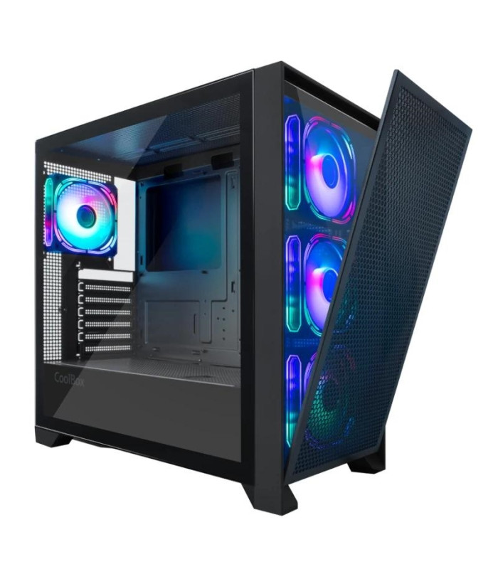 Coolbox Caja Gaming ATX Ge-2000 DualView  S/Fte