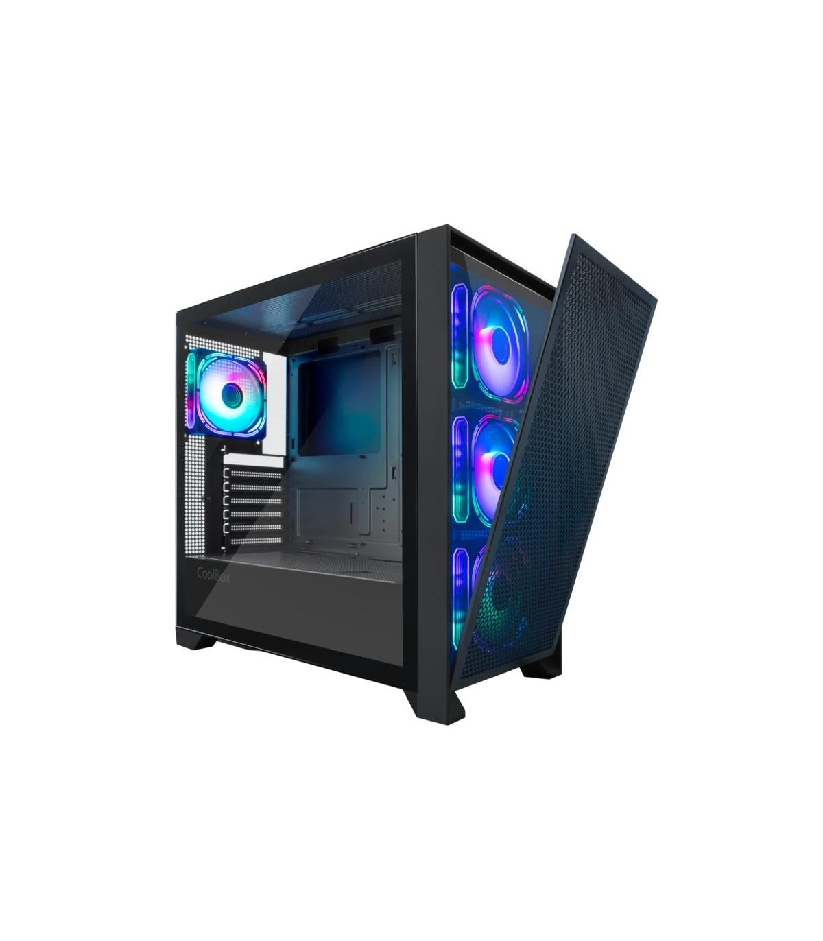 Coolbox Caja Gaming ATX Ge-2000 DualView  S/Fte