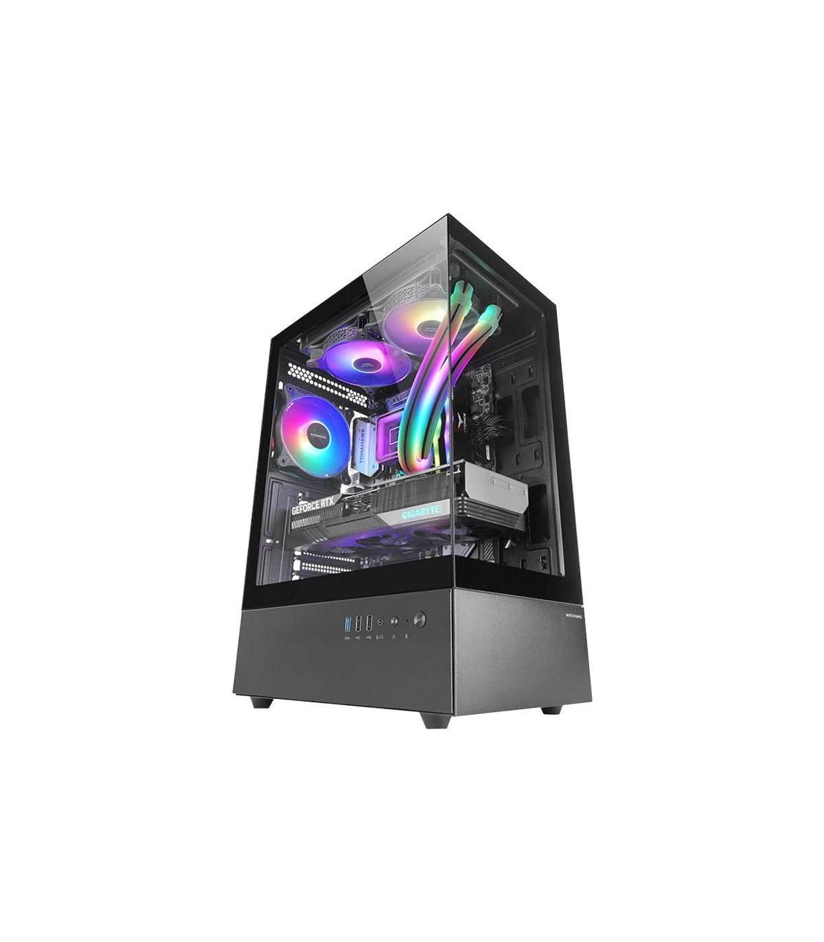 MARS GAMING Caja ATX Ventis FRGB Silence Negro