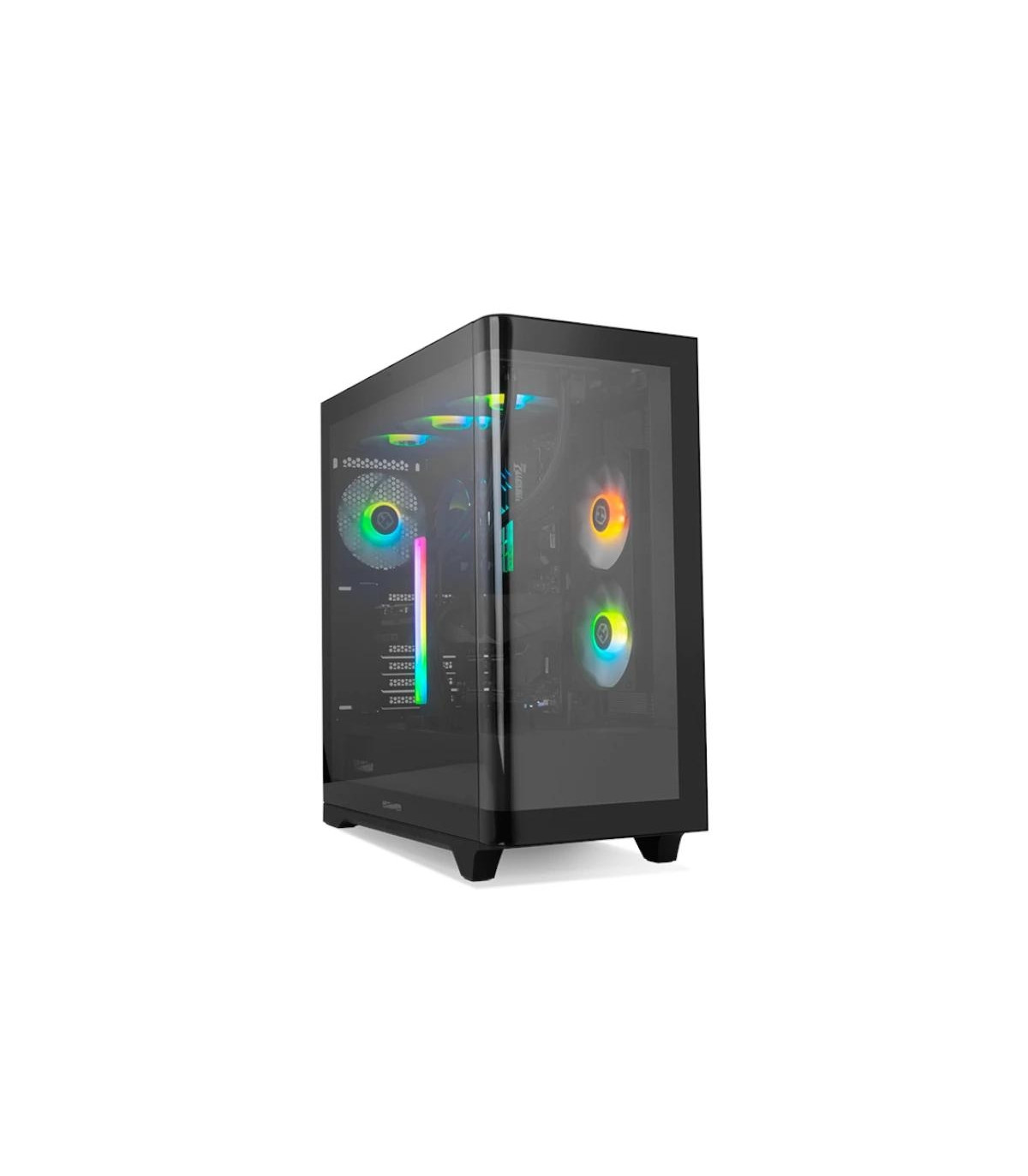 NOX Semitorre HUMMER ETHER Cristal Curvo Negro