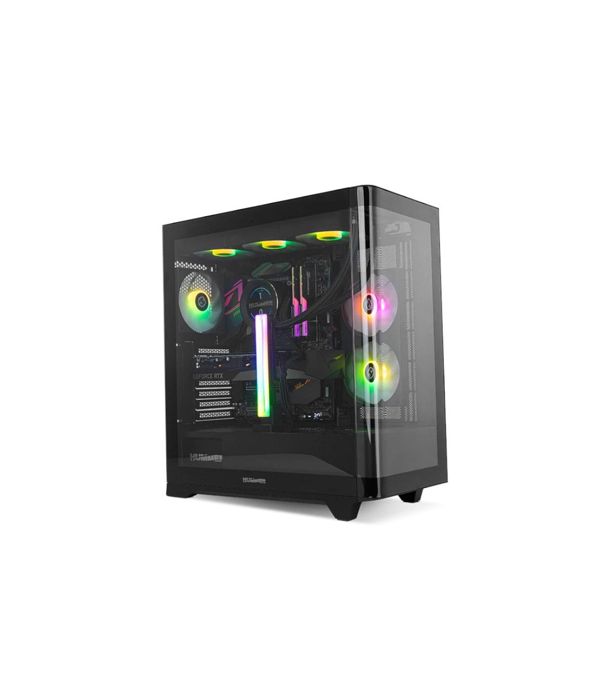 NOX Semitorre HUMMER ETHER Cristal Curvo Negro