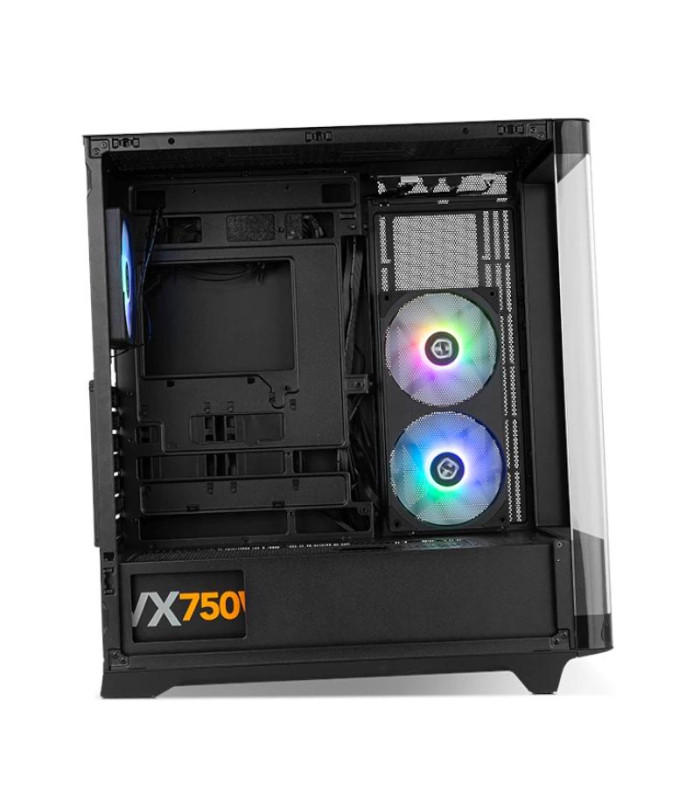 NOX Semitorre HUMMER ETHER Cristal Curvo Negro