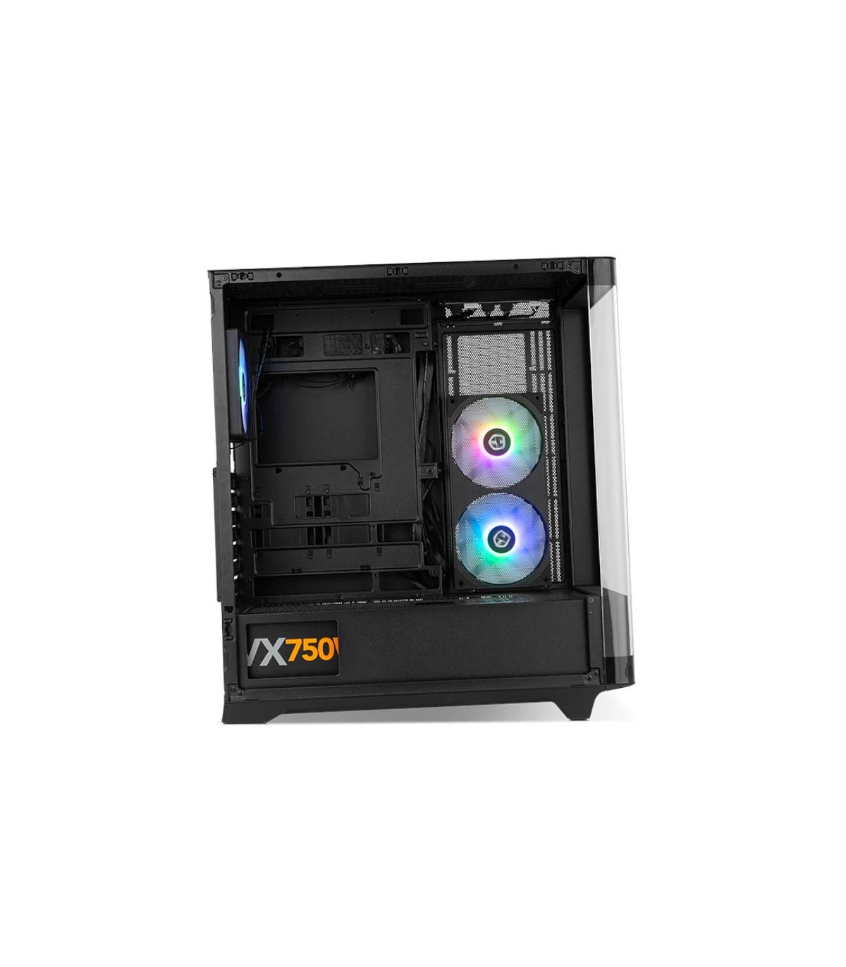 NOX Semitorre HUMMER ETHER Cristal Curvo Negro