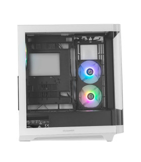 NOX Semitorre HUMMER ETHER Cristal Curvo Negro&Bla