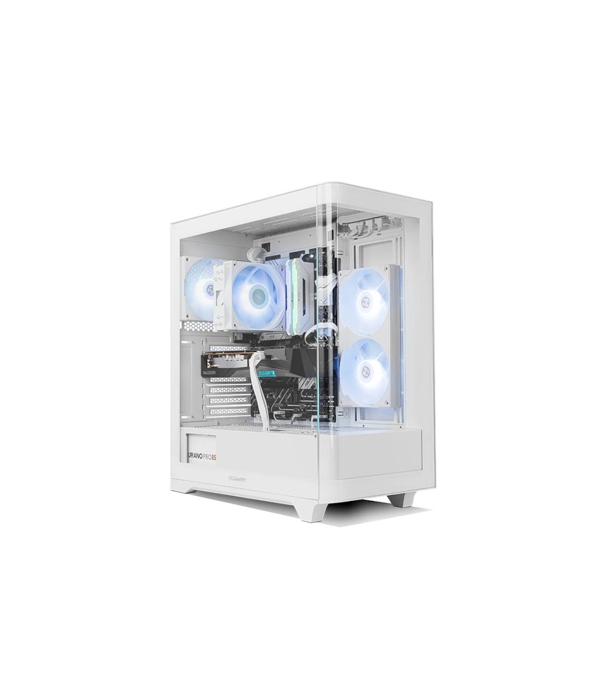 NOX Semitorre HUMMER ETHER  Cristal Curvo Blanco