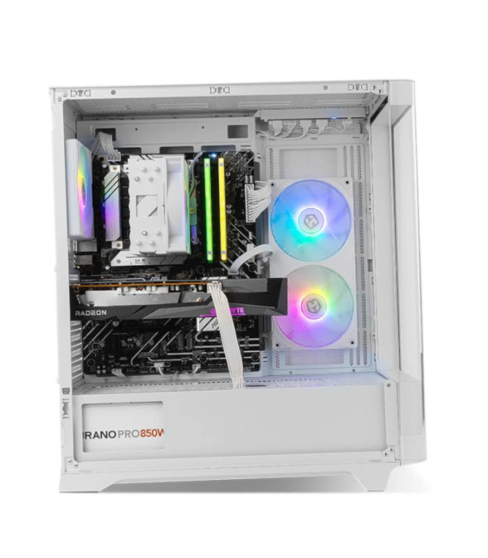 NOX Semitorre HUMMER ETHER  Cristal Curvo Blanco