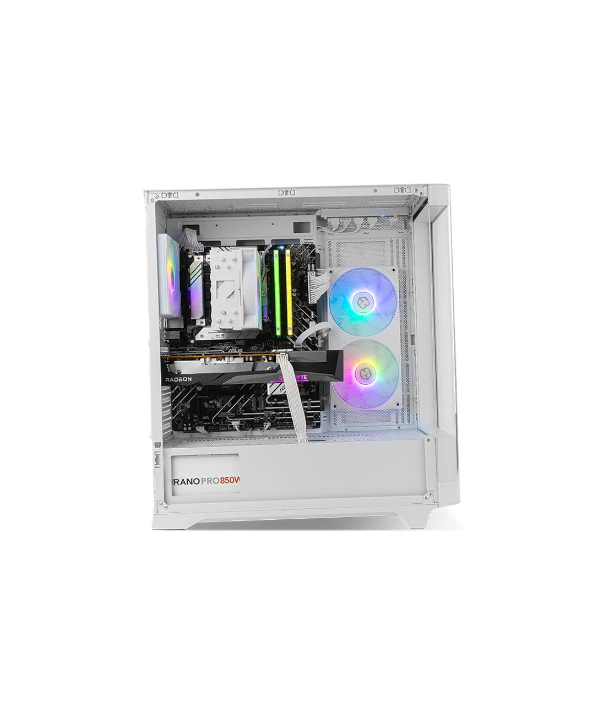 NOX Semitorre HUMMER ETHER  Cristal Curvo Blanco