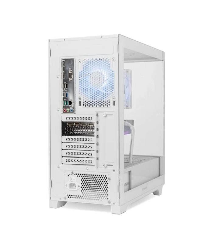 NOX Semitorre HUMMER ETHER  Cristal Curvo Blanco