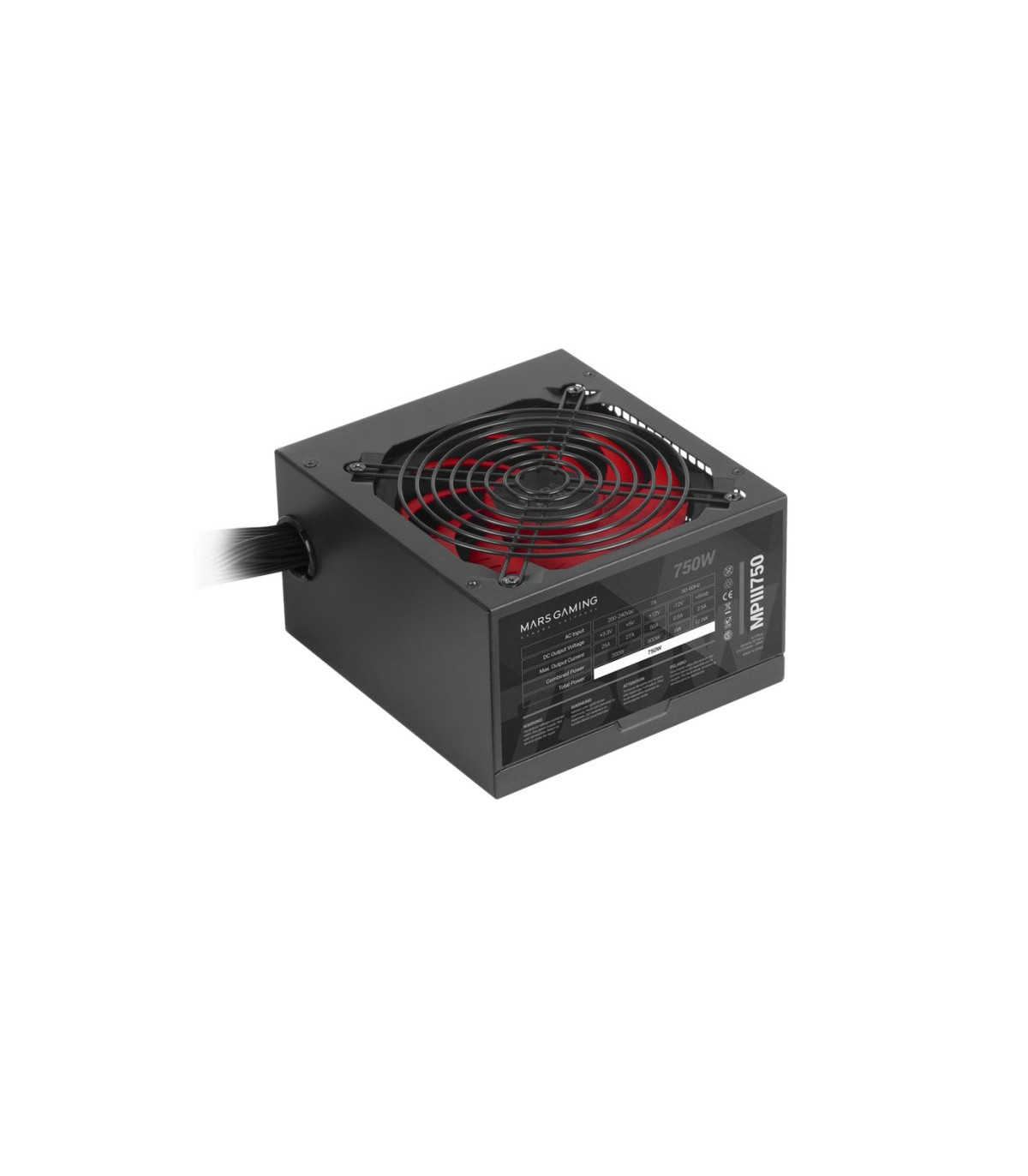 MARS GAMING Fuente Alimen. MPIII 750W, 85% Silent