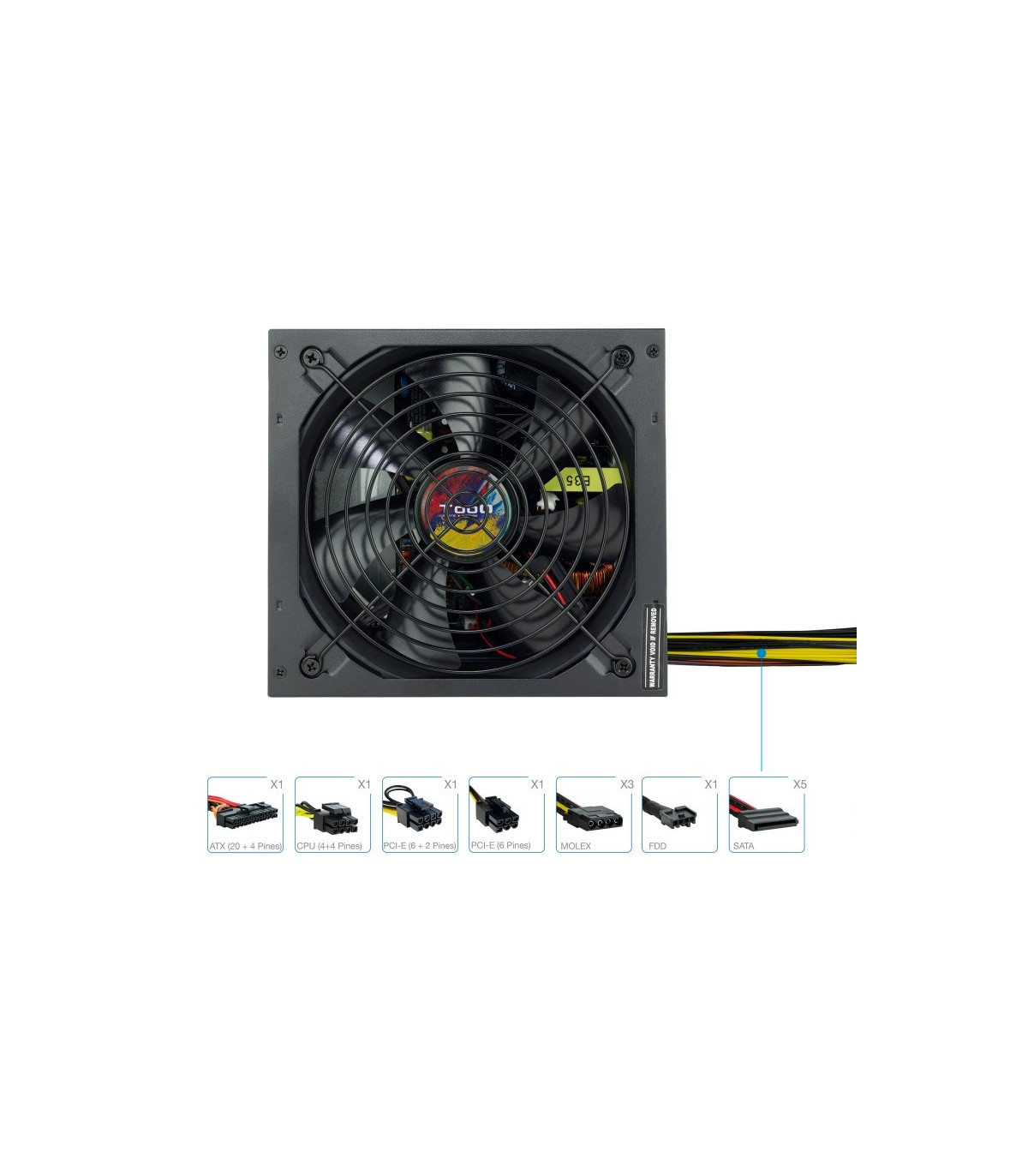 Tooq Fuente Alimentación TQAPOLO-650SP 650W