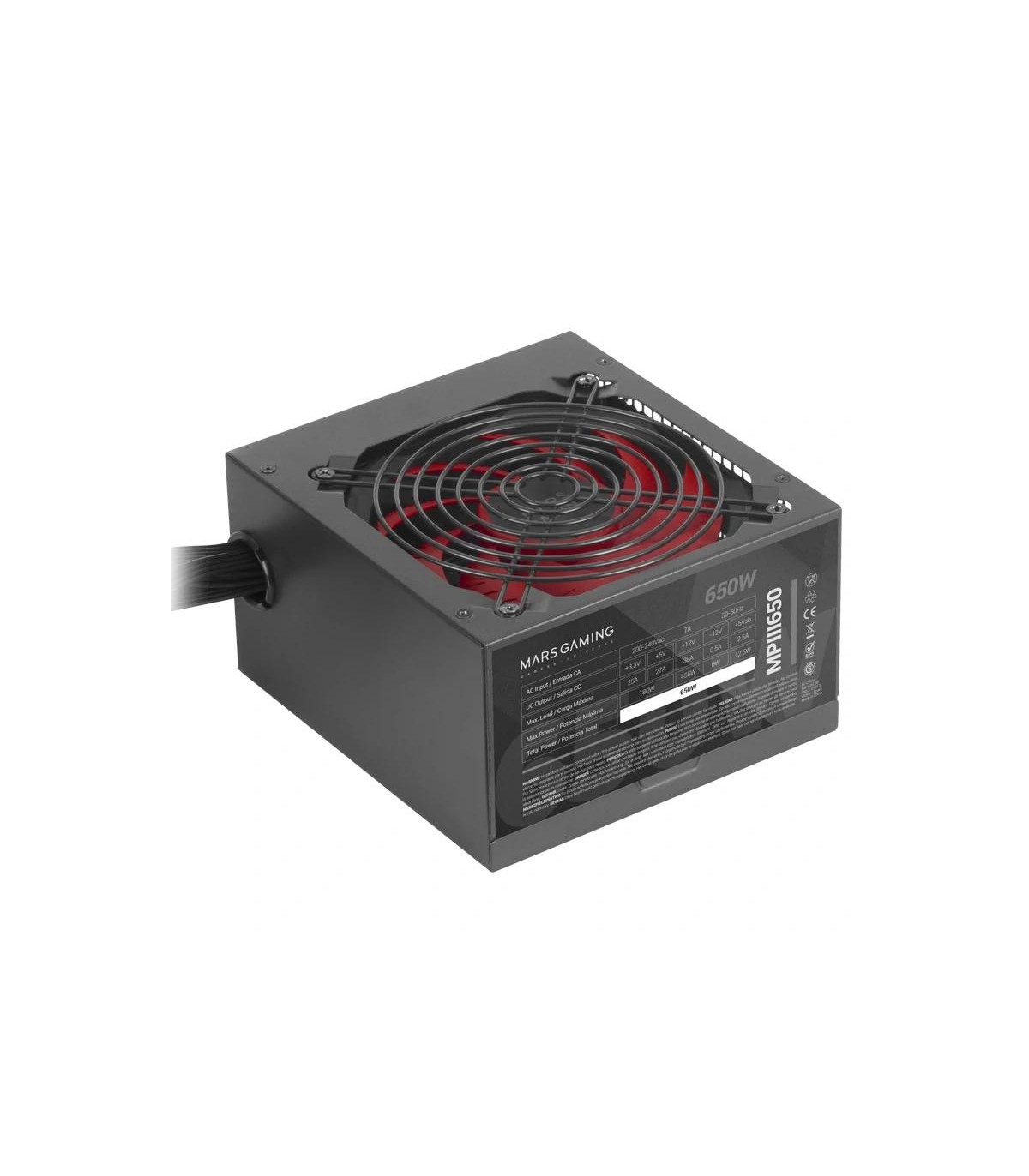 MARS GAMING Fuente Alimentacion MPIII 650W,Silent