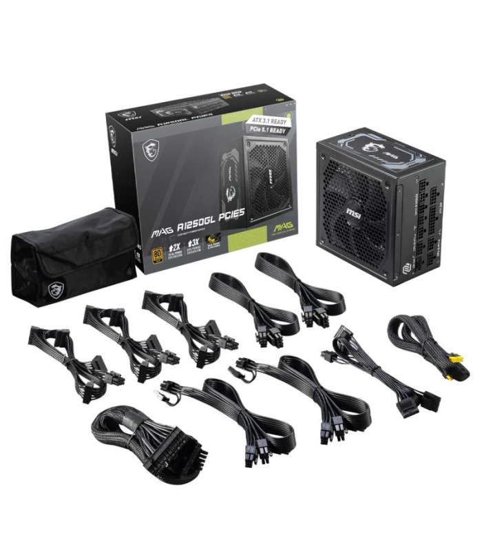 MSI Fuente Alimentación MAG A1250GL 1250W 80+ Gold