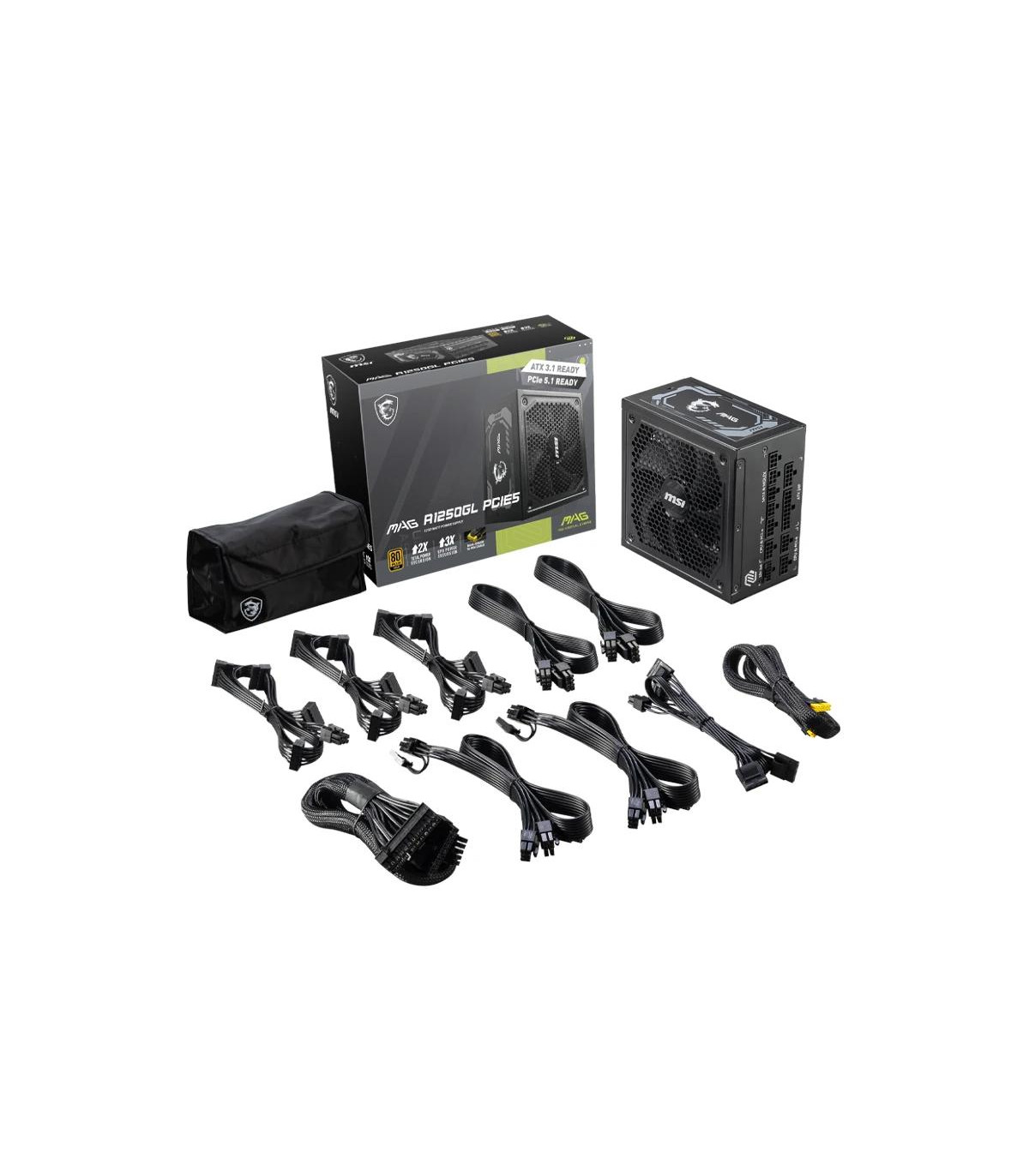 MSI Fuente Alimentación MAG A1250GL 1250W 80+ Gold