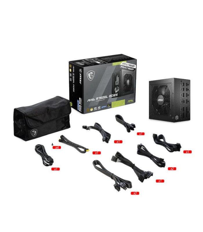 MSI Fuente Alimentación MAG A750GL PCIE5 II 750ATX