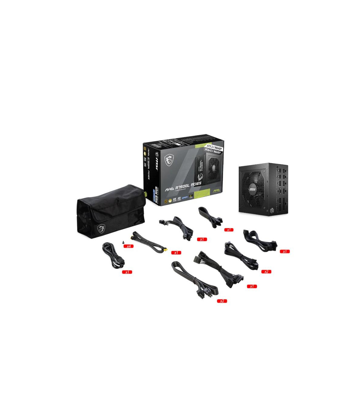 MSI Fuente Alimentación MAG A750GL PCIE5 II 750ATX