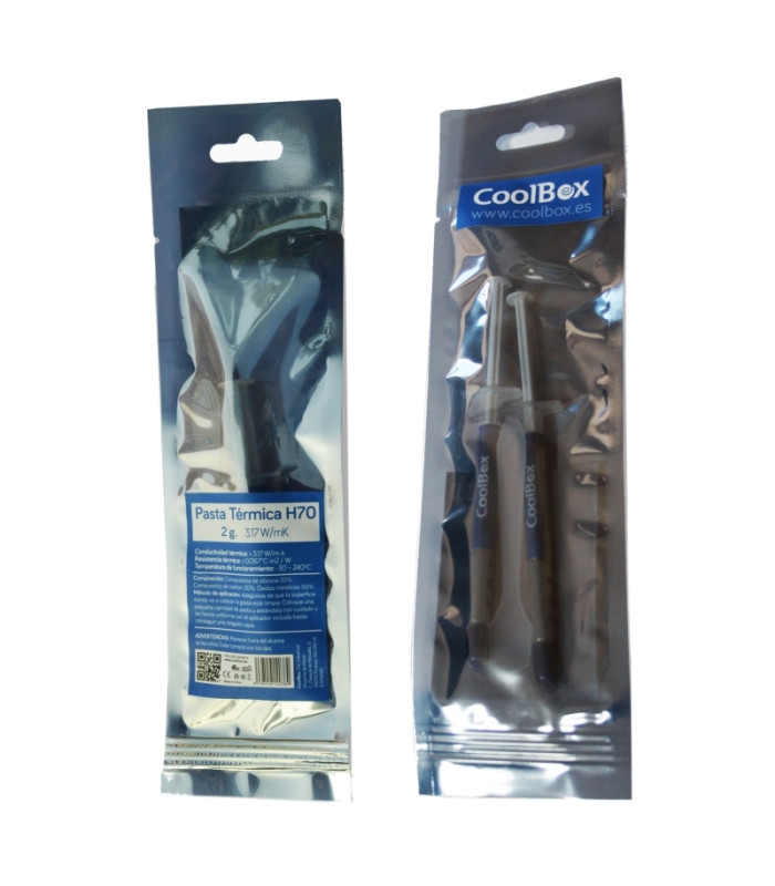 CoolBox Pasta térmica plata 2 gramos 3.17W/mk H70