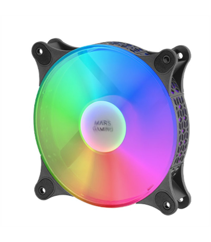 MARS GAMING MFDUO 12CM 2XFANRGB Ult-silent Black