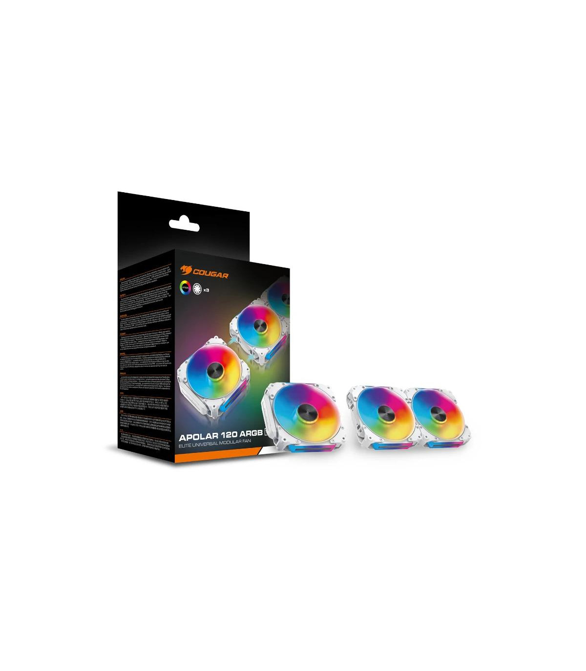 Cougar Vent. Modular Apolar 120 Argb White (3pcs)