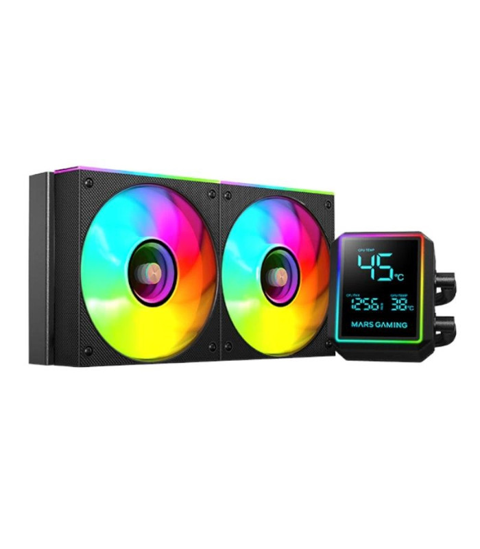 MARS GAMING Refrig. Líquida MLLCDPRO240 AIO Negro