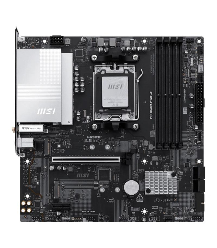 MSI Placa Base PRO B840M-P WIFI6E DDR5 mATX