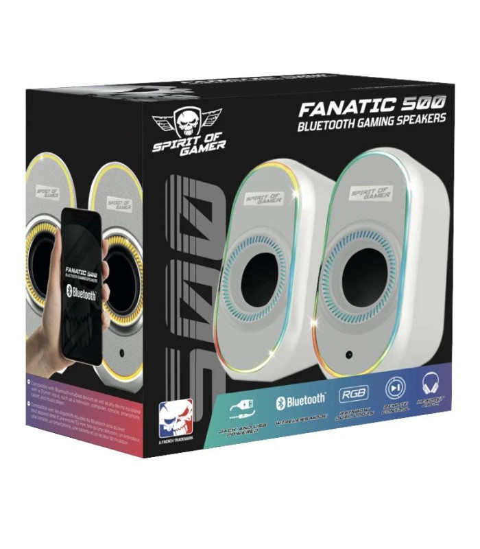 Spirit of Gamer Altavoz 2.0 FANATIC 500 RGB White