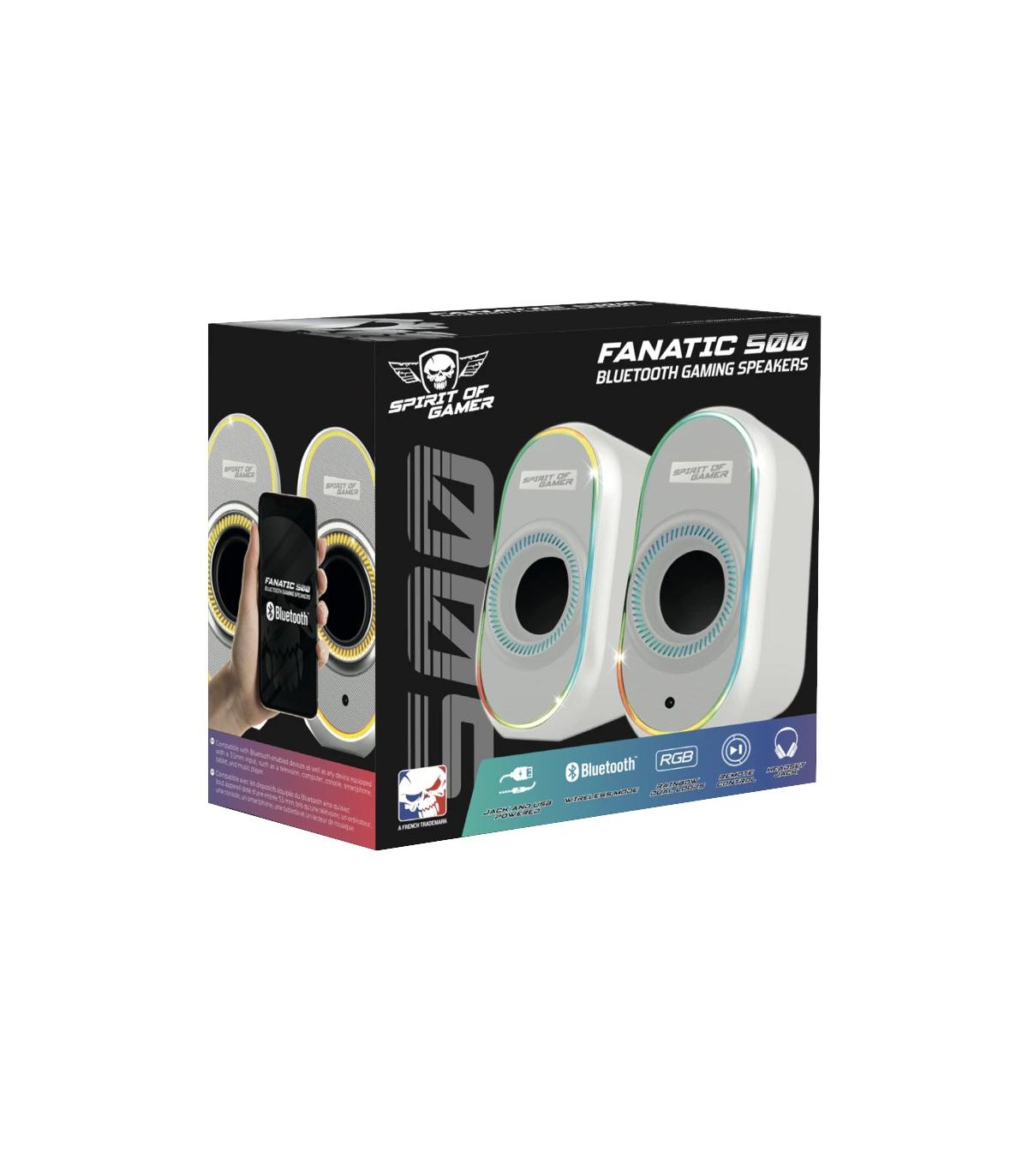 Spirit of Gamer Altavoz 2.0 FANATIC 500 RGB White