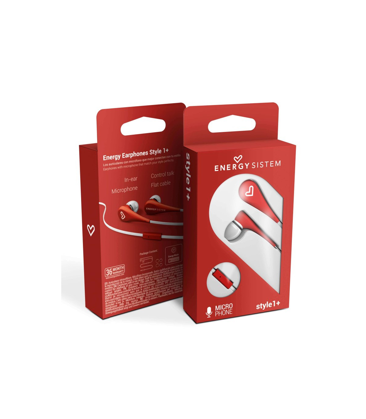 Energy Sistem Auricular Intrauditivo Style 1 Rojo