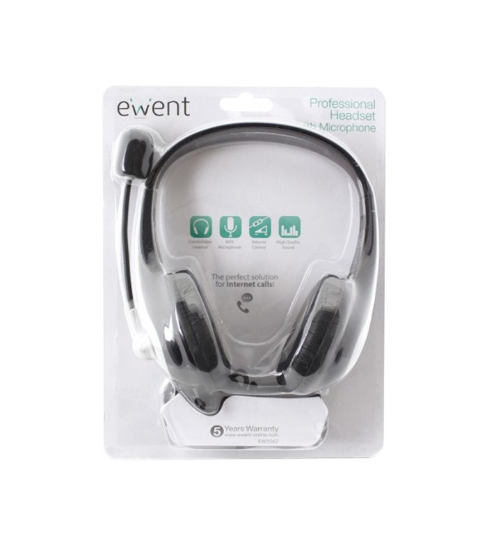 EWENT EW3562 Auriculares + Micrófono Stéreo negro