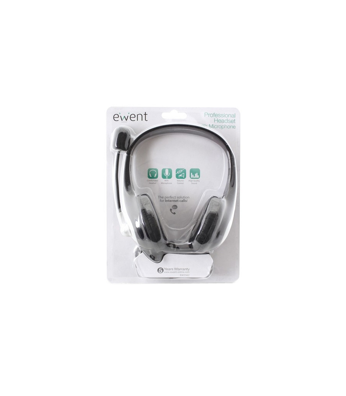 EWENT EW3562 Auriculares + Micrófono Stéreo negro