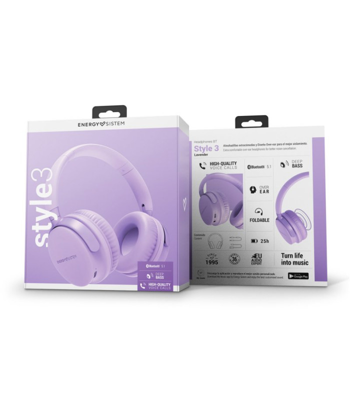 ENERGY SISTEM Auriculares BT Style 3 Lavender